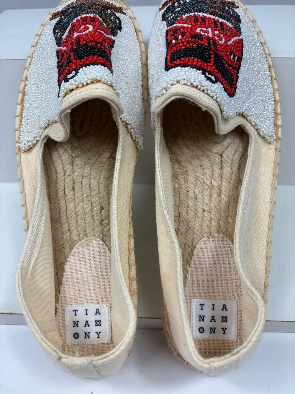 Tiana x New York Beaded Espadrille CP‎ Railroad Flats Shoes.